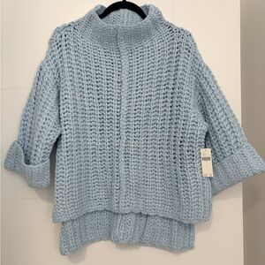 Saturday Sunday Anthropologie Blue Knit Sweater